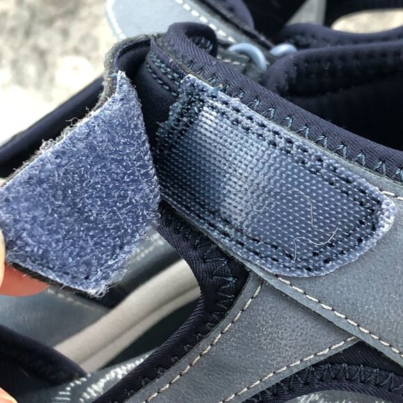 Clarks Women's Size 7M Cloudsteppers Mira Bay Denim Blue Strappy Sandals - Picture 7 of 15